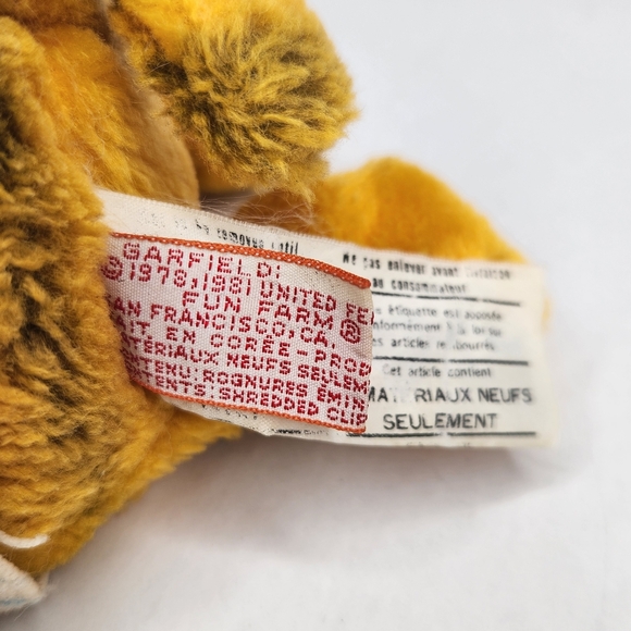 Vintage 1981 Garfield Baseball Player Plush Character Stuffed Animal Fun Farm - Picture 4 of 4